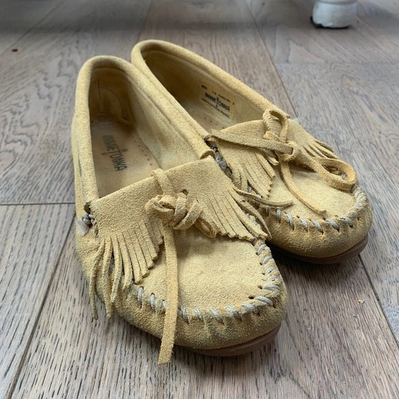 Minnetonka Shoes - Minnetonka Yellow Moccasins